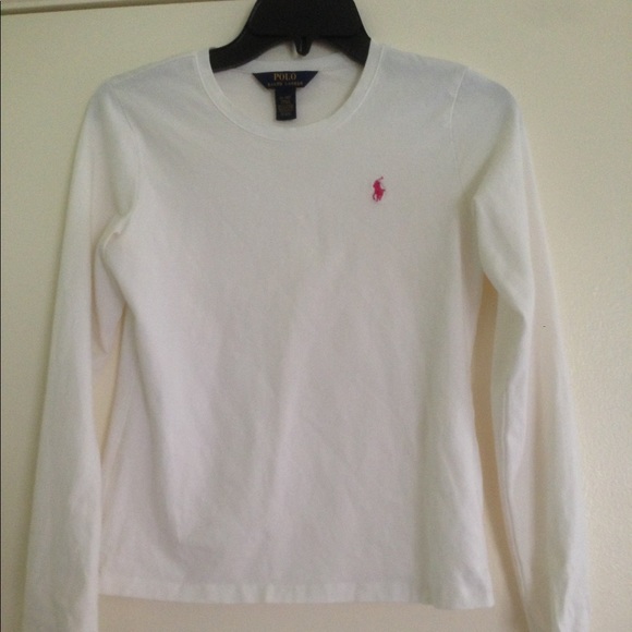 Youth XL White Long Sleeve Ralph Lauren Shirt - Picture 1 of 4